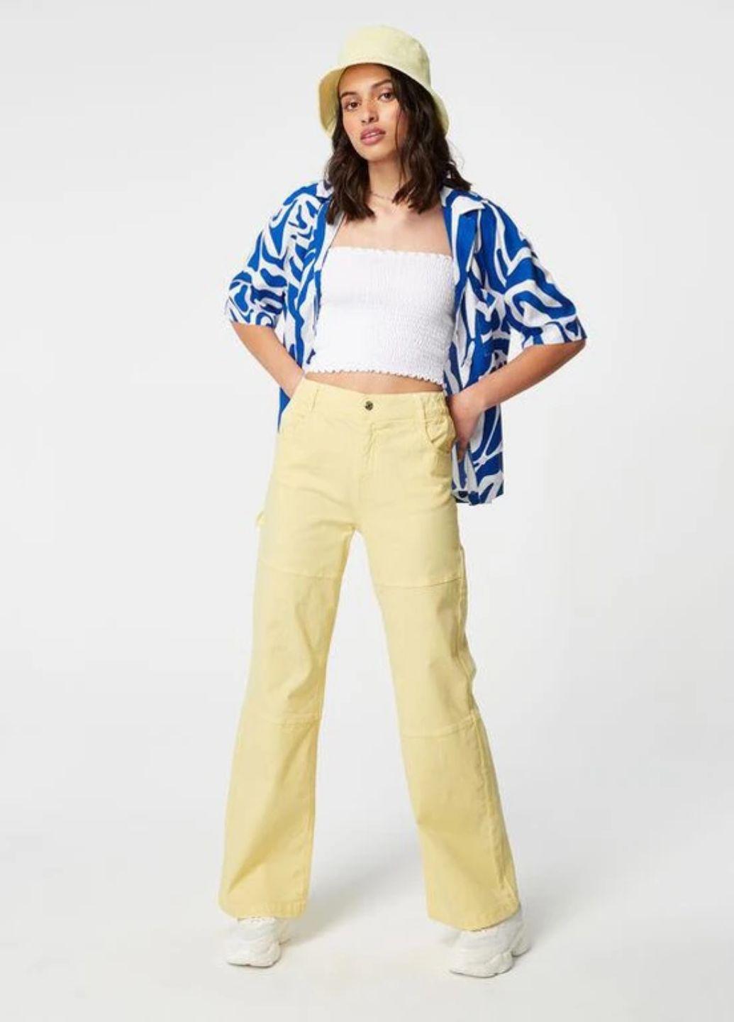 Джинси широкі кежуал Jennyfer 10844 M Жовтий (44-46) - фото 3 Джинси широкі кежуал Jennyfer 10844 M Жовтий (44-46) - фото 3