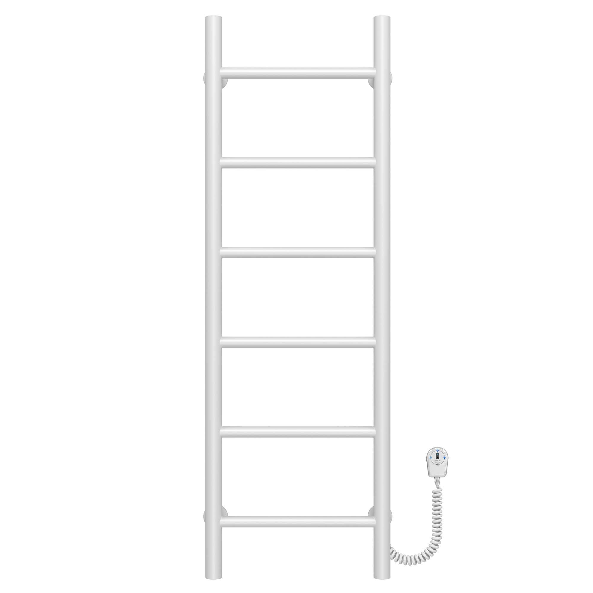 Полотенцесушитель электрический Deffi Орион П6 EF16 правое подключение нержавеющая сталь 400х1000 мм Белый (C.OR.100.40.6.EWR5)