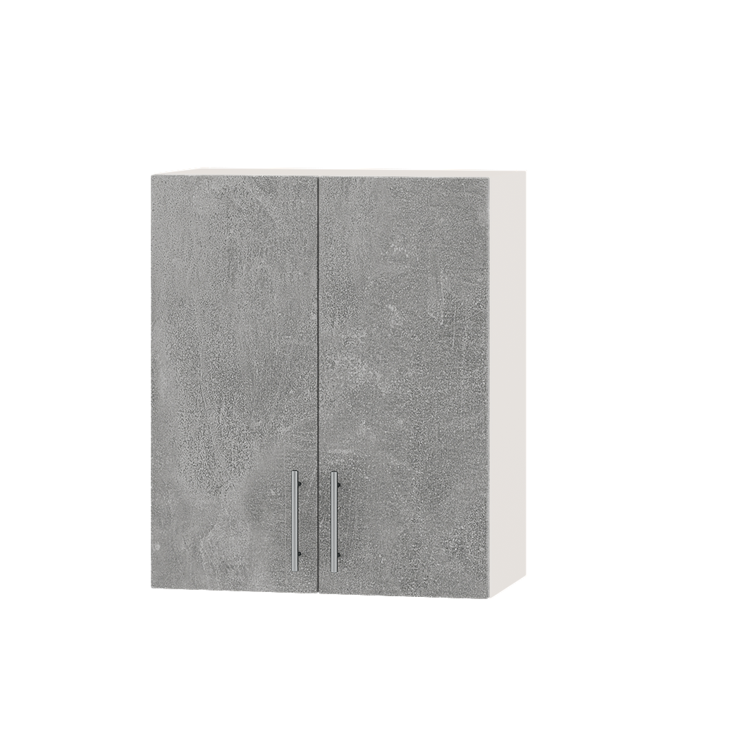 Шкаф верхний Эверест Оптима модуль Верх В10-600 60х30х72 см Бетон/Белый (01088)