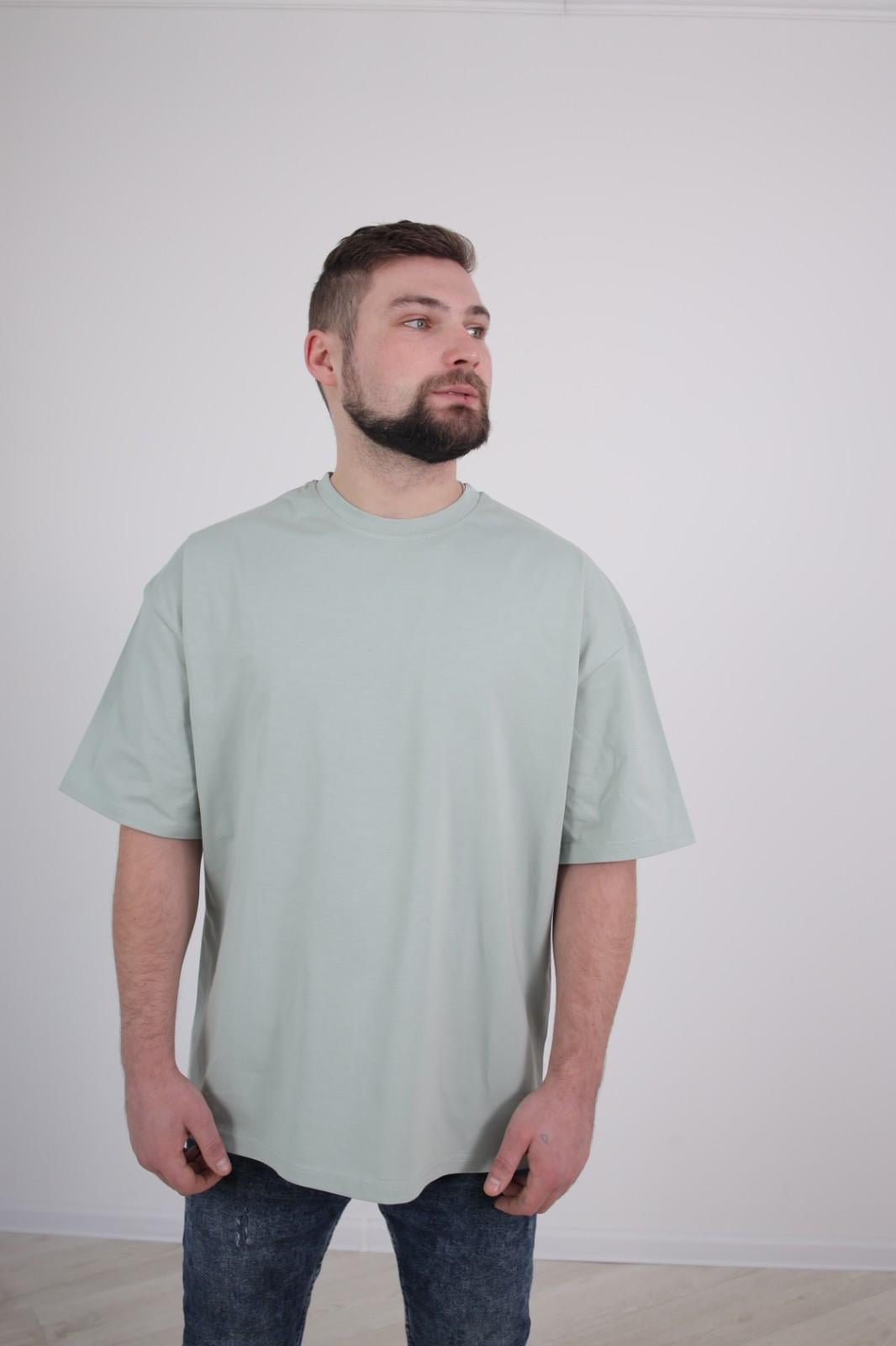 Футболка універсальна ОВЕРСАЙЗ бавовна 100% ФІСТАШКОВИЙ, р.2XL/3XL