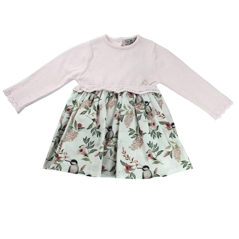 Платье Monna Rosa Milano 19934 80 см -86 см Розовый/Белый