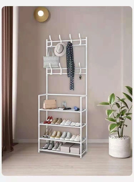 Вішалка універсальна для одягу New simple floor clothes rack 60х29,5х151 см (Ф153) - фото 2