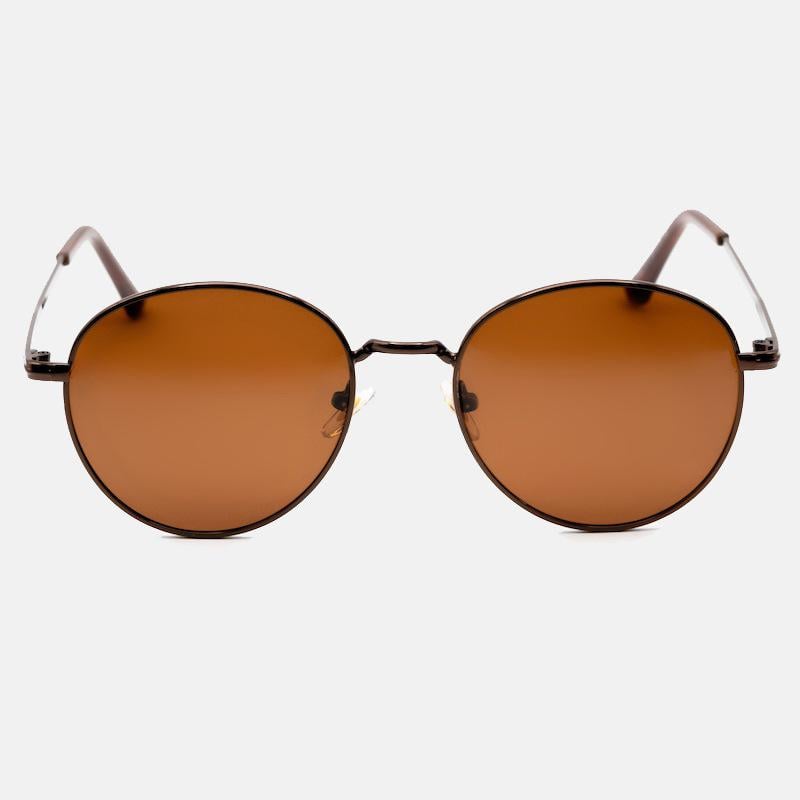 Очки солнцезащитные UG001 в металлической оправе с поляризацией Brown