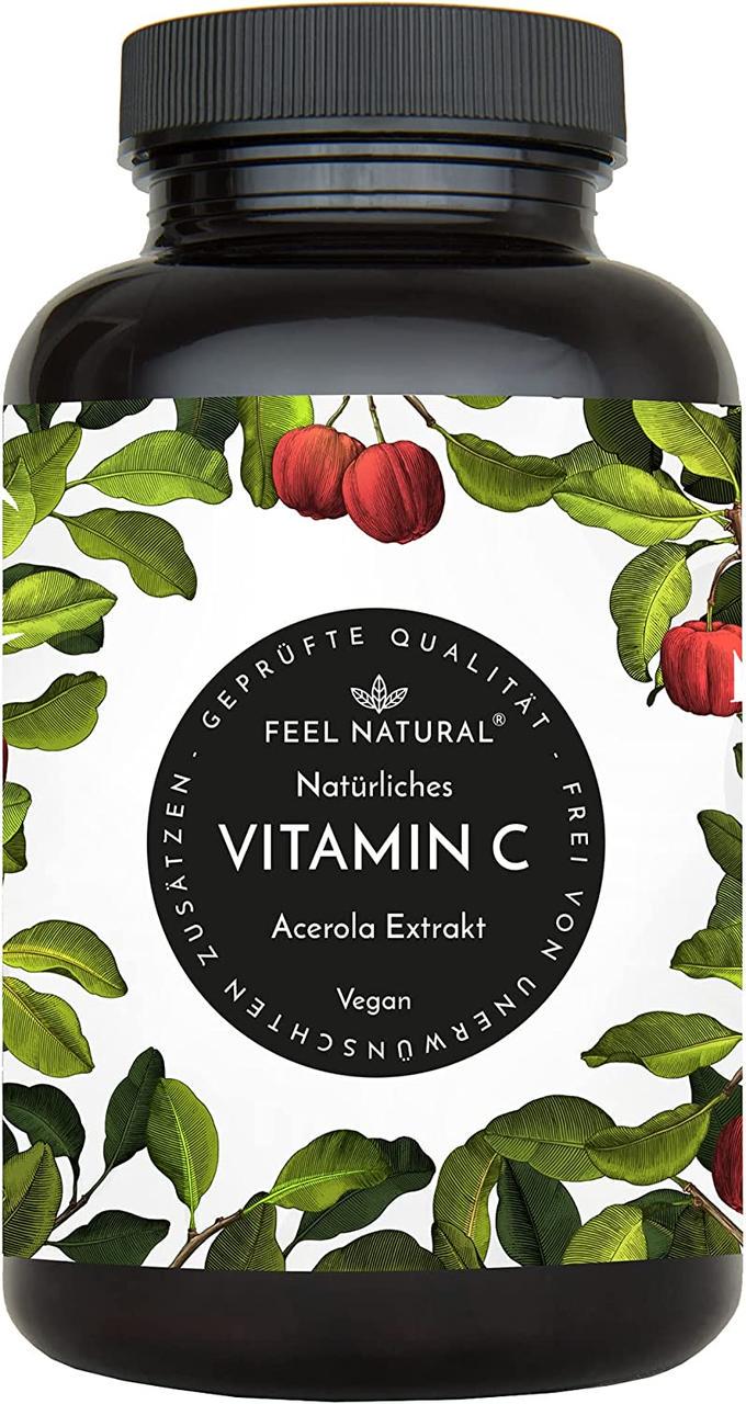 Витамины для иммунитета Feel Natural Ацерола природный витамин С 660 мг 180 капс. (50093FNAC180)
