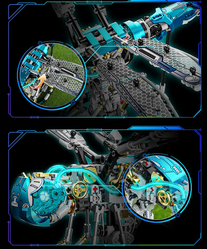 Конструктор механічний MJI Стрекоза для дітей та дорослих 866 дет. (13086) - фото 4