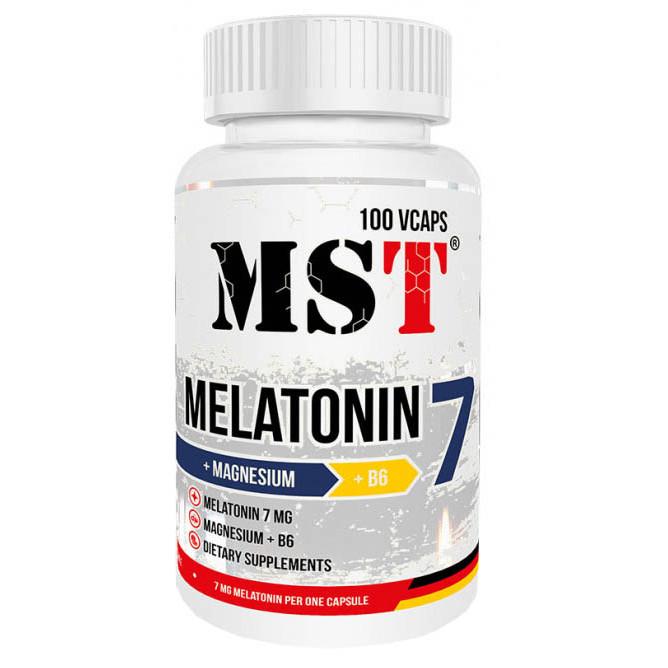 Натуральна добавка MST Melatonin 7 + Magnesium + B6 100 вегакапс. (7718)