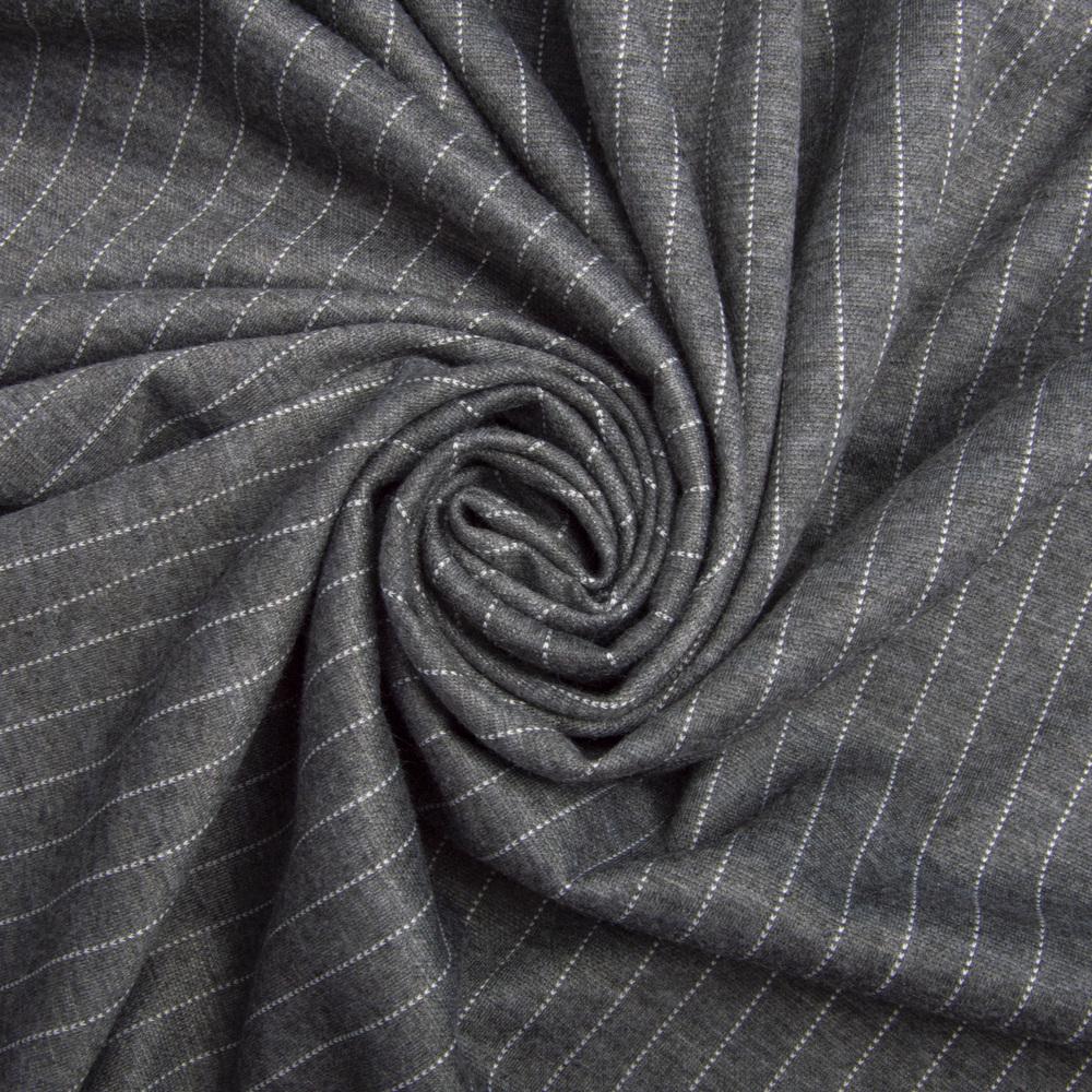 Ткань трикотаж Полоса Темно-серый (23255)