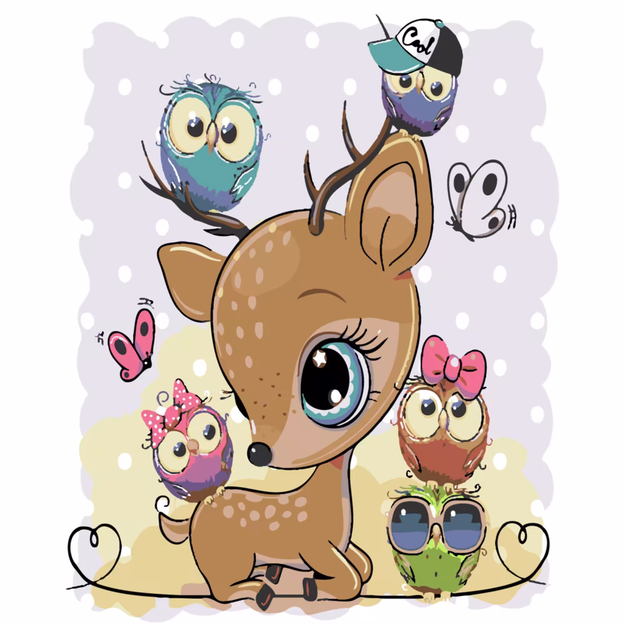 Картина по номерам Strateg Сказочные звери 30x40 см без коробки (SR-SS-6436)