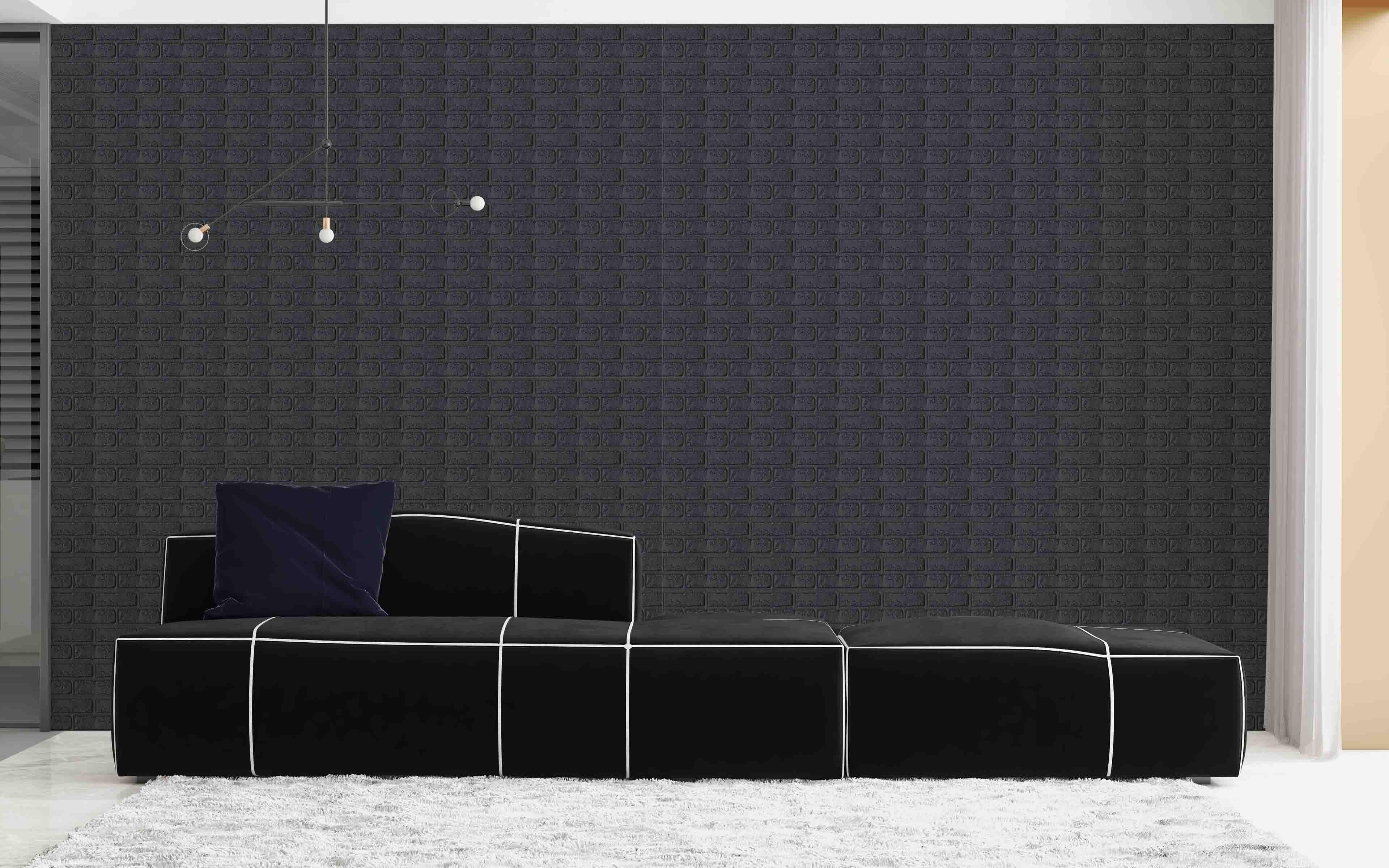 3D-панель декоративная самоклеющаяся Кирпич деко 700x700x5 мм Графитовый (579) - фото 4 3D-панель декоративная самоклеющаяся Кирпич деко 700x700x5 мм Графитовый (579) - фото 4