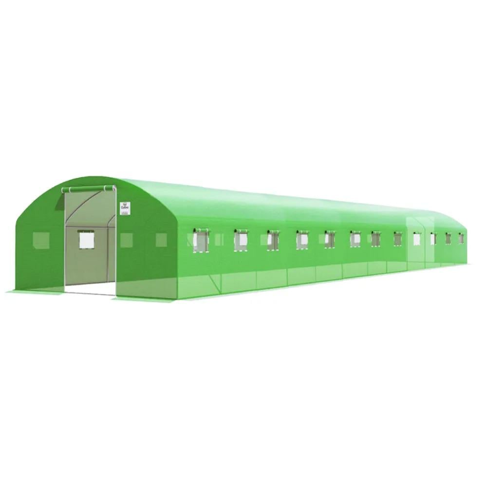 Теплиця садова Cultivo 007295 2х4х12 м 48 м2 20 вікон аркова Зелений (FCG_007295)