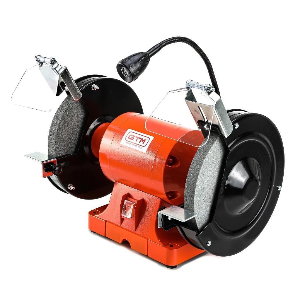 Точильный станок GTM MD3220AL-1 400 Вт 2950 об/мин электрический с LED-подсветкой 200 мм