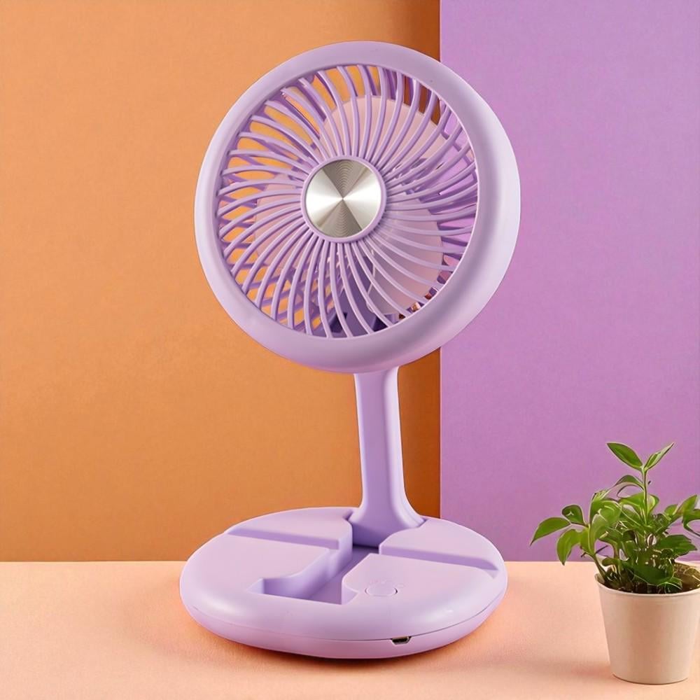 Вентилятор портативний настільний на акумуляторі 400 мАг USB 2 режими тримач для телефону Бузковий (27432467) - фото 5 Вентилятор портативний настільний на акумуляторі 400 мАг USB 2 режими тримач для телефону Бузковий (27432467) - фото 5