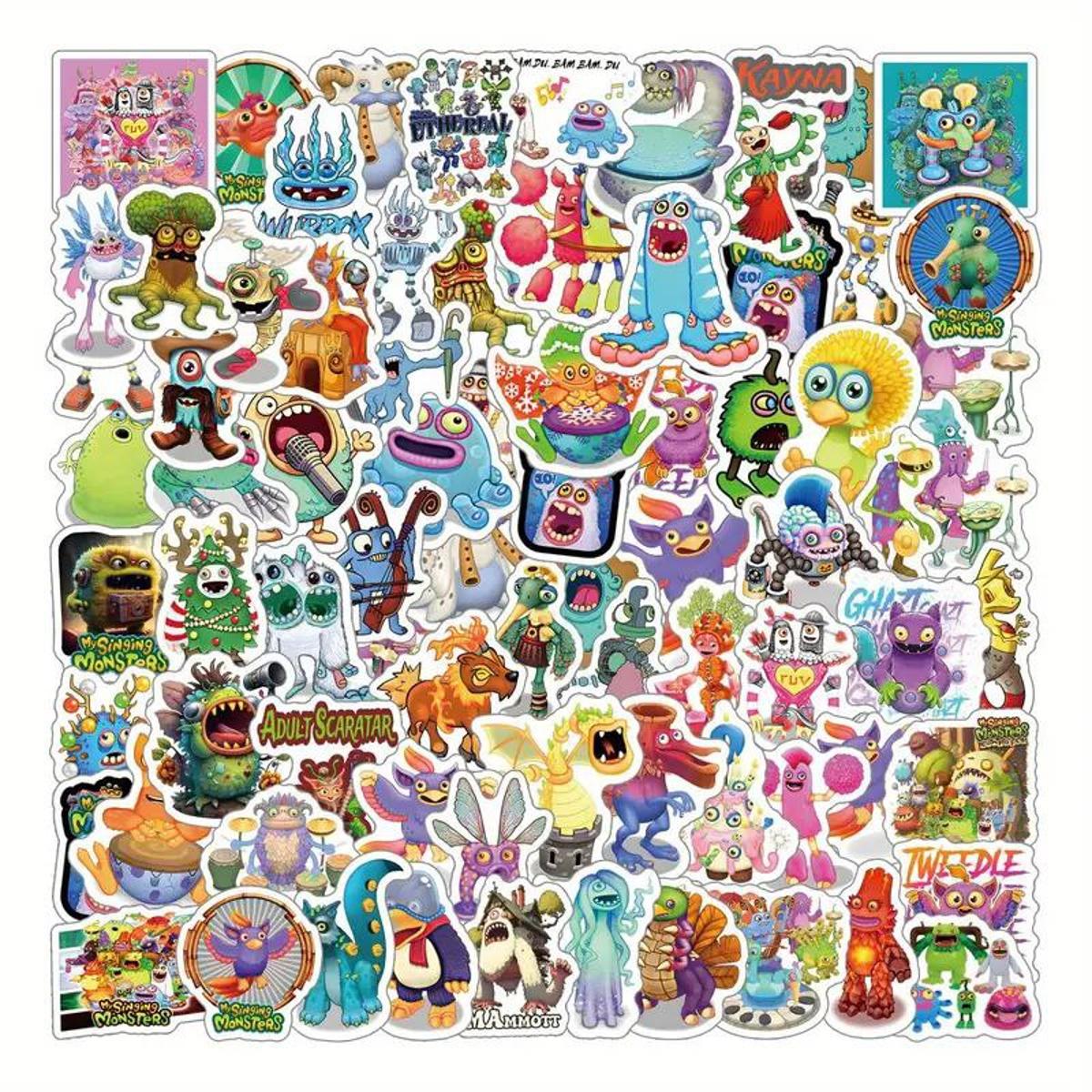 Стікери My singing monster 145 шт.