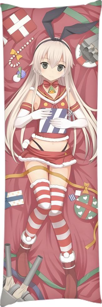 Подушка дакимакура Christmas Kantai Collection 60x180 см (14094373)