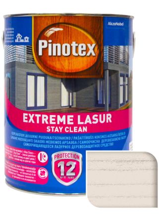Средство деревозащитное Pinotex Extreme Lasur Снег 3 л (5309166)