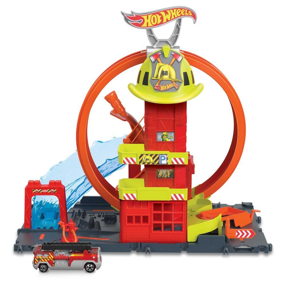Ігровий набір супер петля з пожежною станцією Hot Wheels (HKX41)