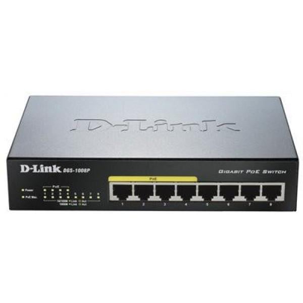 Комутатор некерований D-link DGS-1008P (27884450)