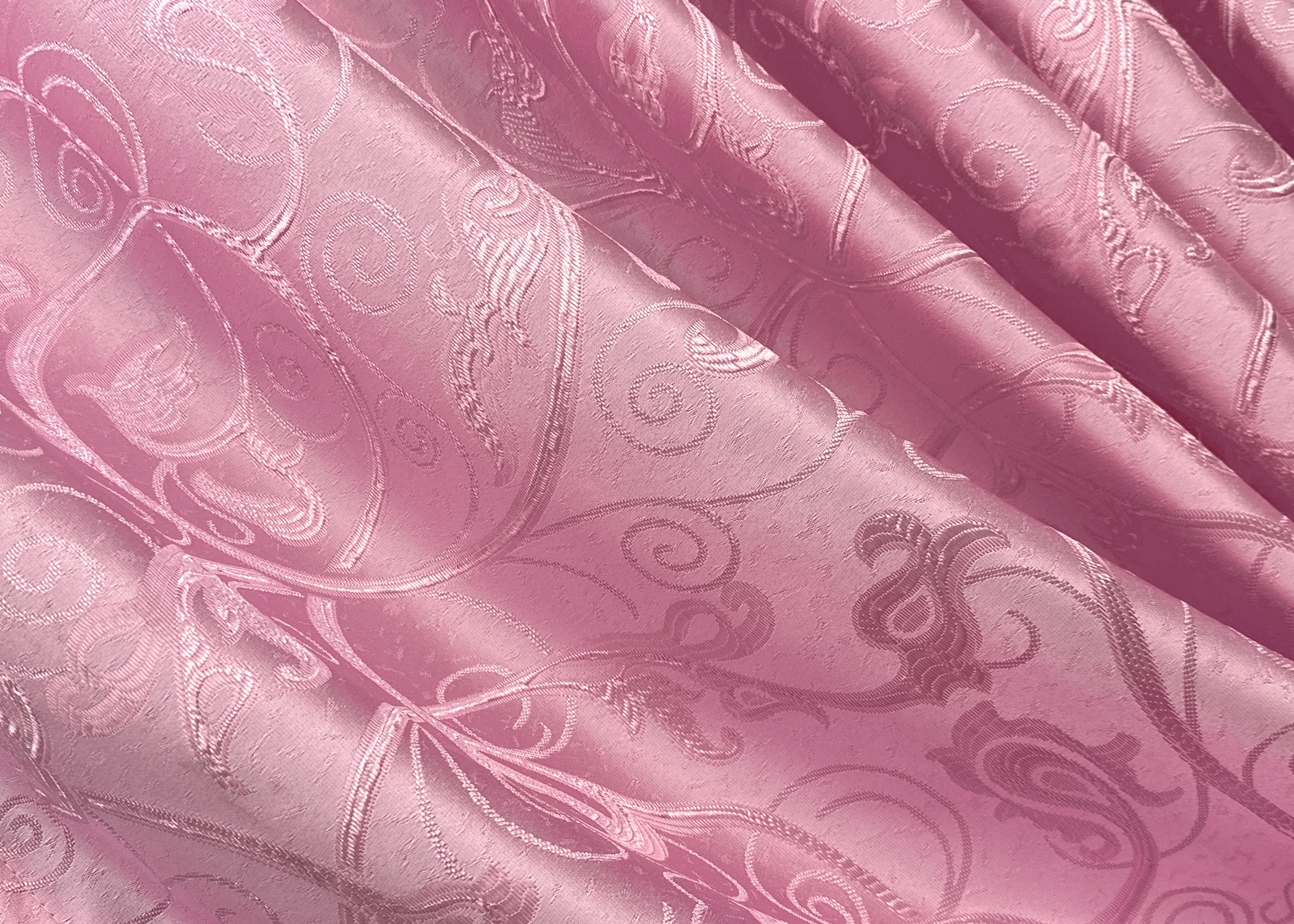 Комплект штор VR-Textil № 1731ш жаккард 100х270 см 2 шт. Розовый (31-801) - фото 6