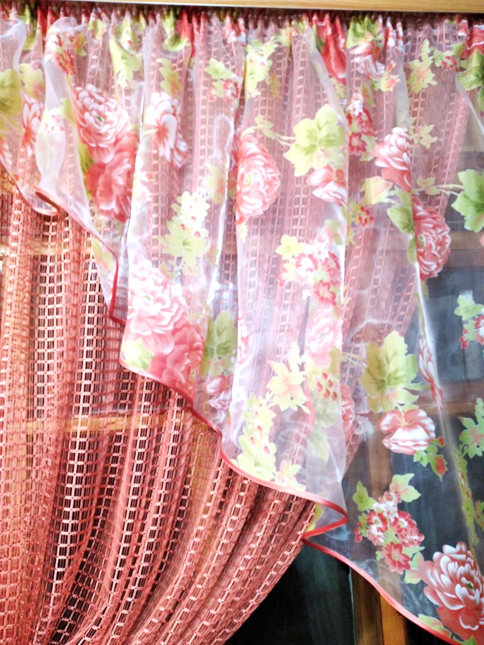 Шторы Фаина правая Терракотовый/Пион (1190845158) - фото 4 Шторы Фаина правая Терракотовый/Пион (1190845158) - фото 4