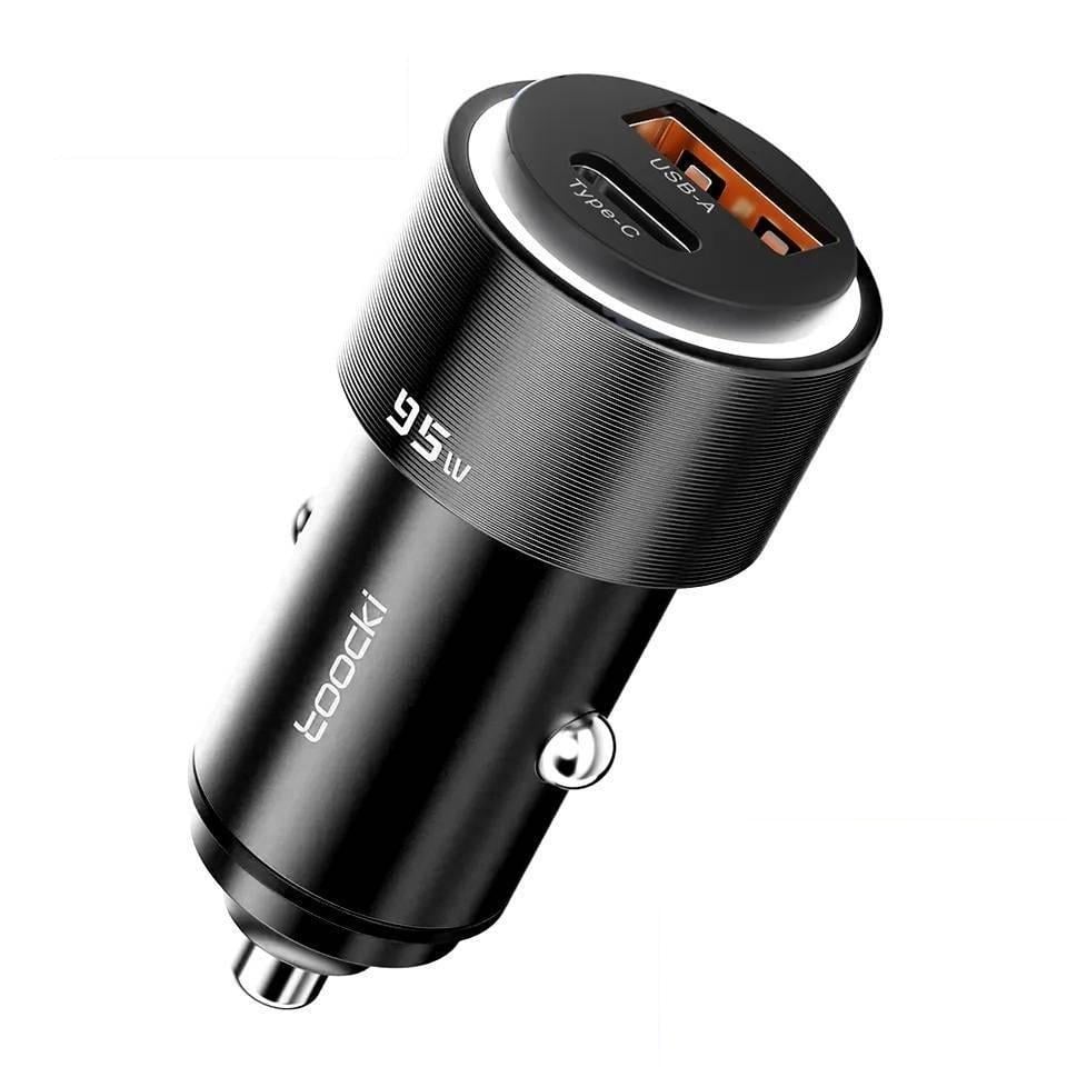 Зарядний пристрій автомобільний Toocki 95W 1 Type-C 65w/1 USB 30w Metall (25397430)