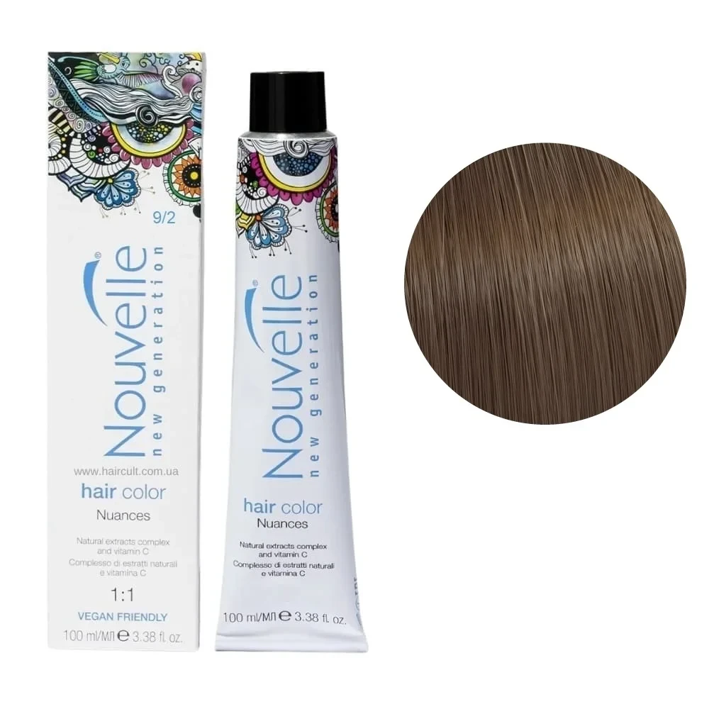 Краска для волос Nouvelle Hair Color 9/2 9,12 Матовый блондин 100 мл