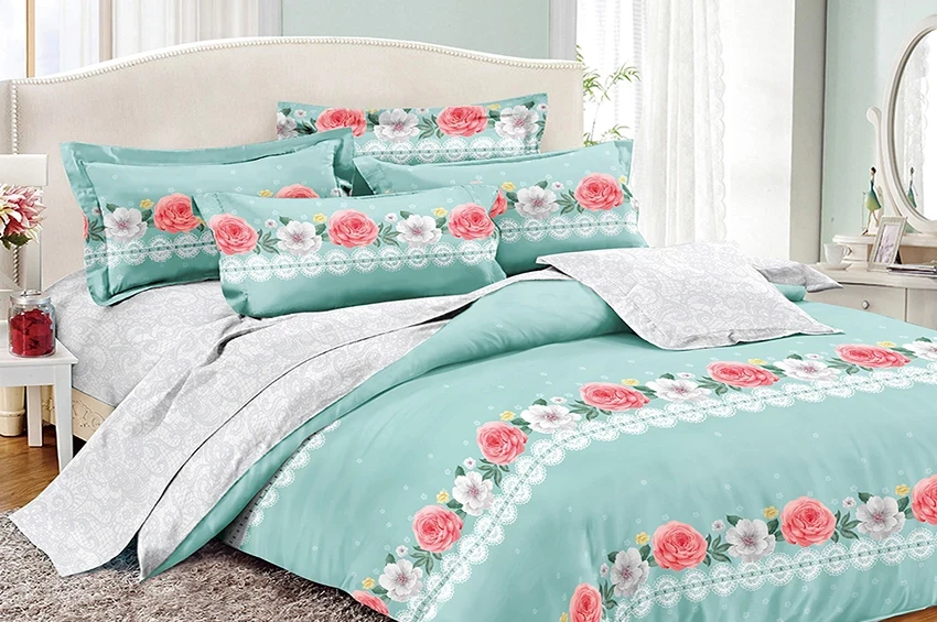 Комплект постельного белья TAGtekstil PC049a евро (19146)