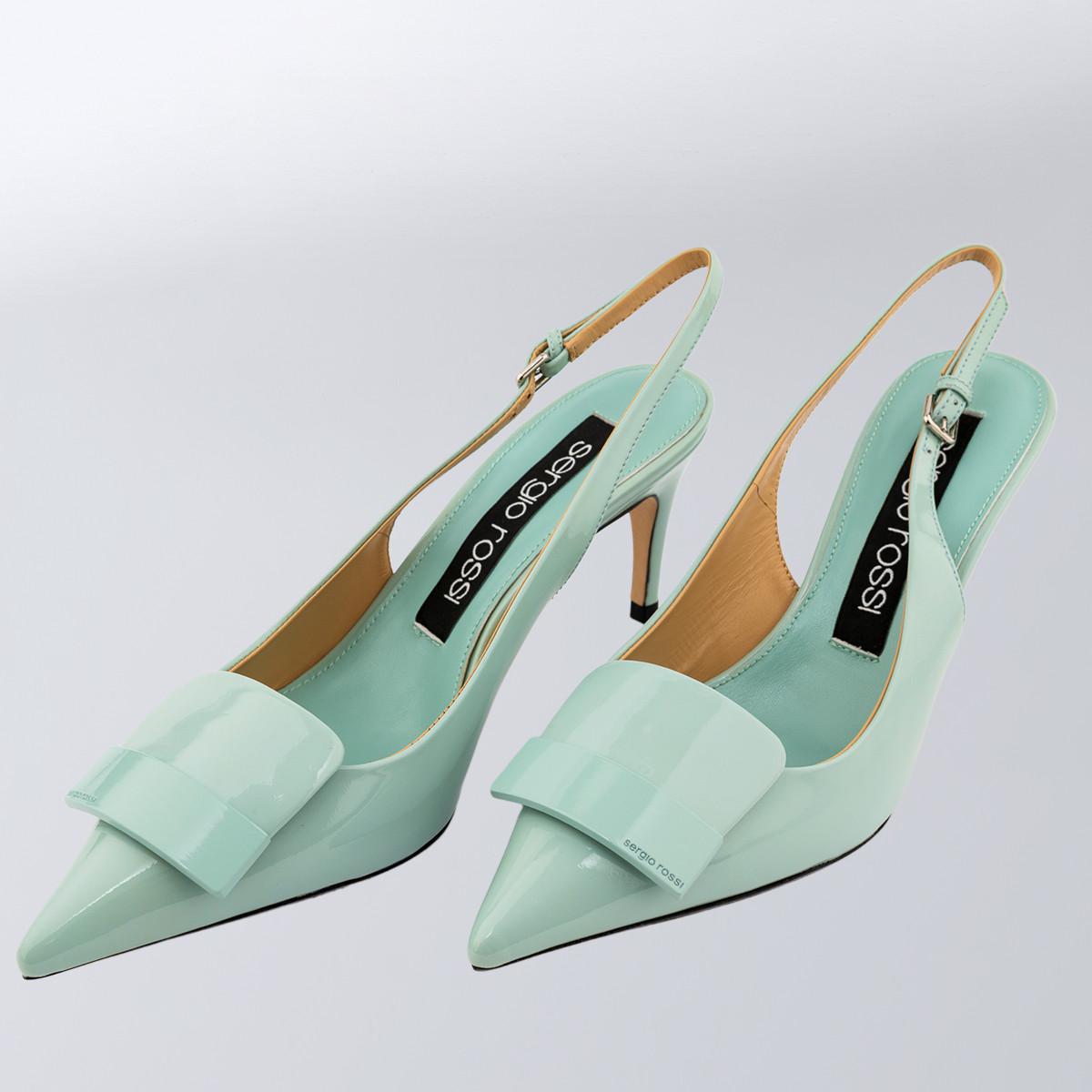 Слінгбекі жіночі Sergio Rossi повсякденні р. 39 Блакитний (2589902323)