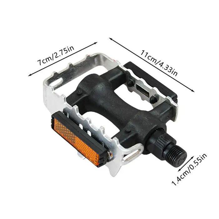 Педали велосипедные со световозвращателями Черно-серебристый (10310) - фото 4
