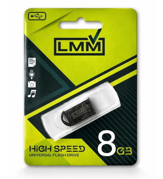Накопитель LMM Mini Fit USB 8GB железный корпус (8GBMINFIT)