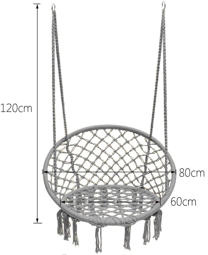 Гойдалка-крісло садова Вороняче гніздо підвісне Сірий - фото 6 Гойдалка-крісло садова Вороняче гніздо підвісне Сірий - фото 6