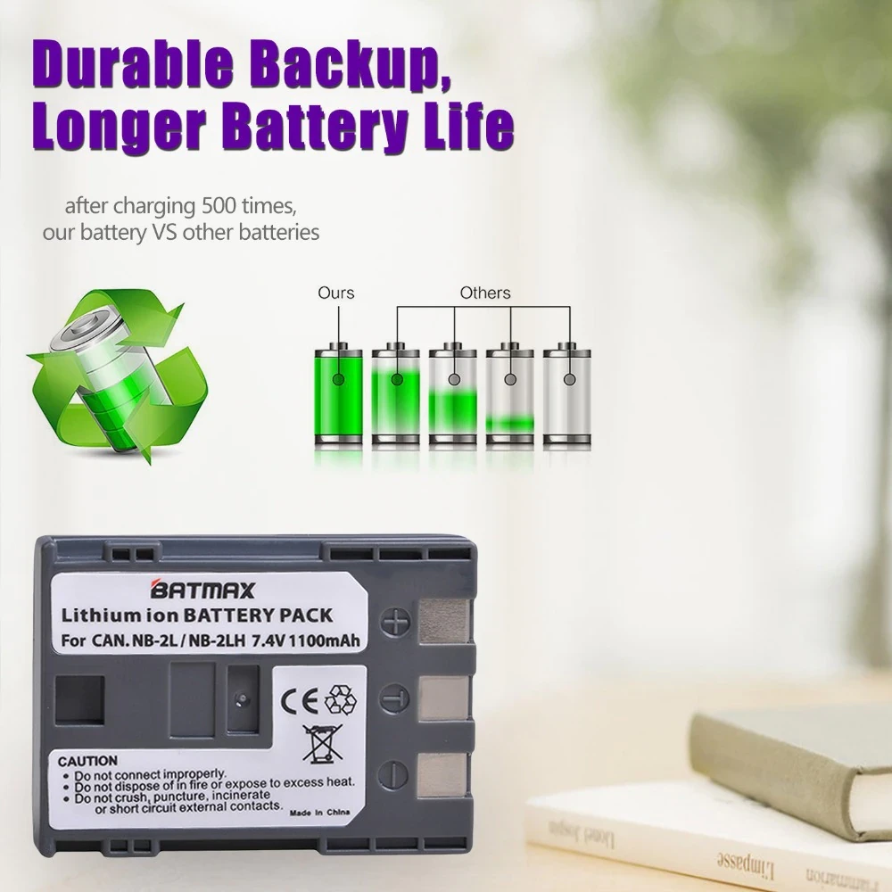 Аккумулятор для камеры Batmax NB-2L NB-2LH NB2L (1668808040) - фото 4