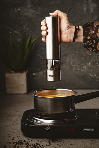 Мельница для перца и специй Mesko MS 4432 электрический регулируемый помол Серебристый (612236) - фото 10 Мельница для перца и специй Mesko MS 4432 электрический регулируемый помол Серебристый (612236) - фото 10