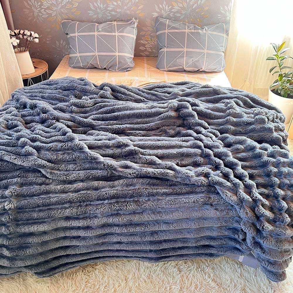 Плед в смужку євро 200х230 см Графітовий (Д-Mpled003/2-01) - фото 1