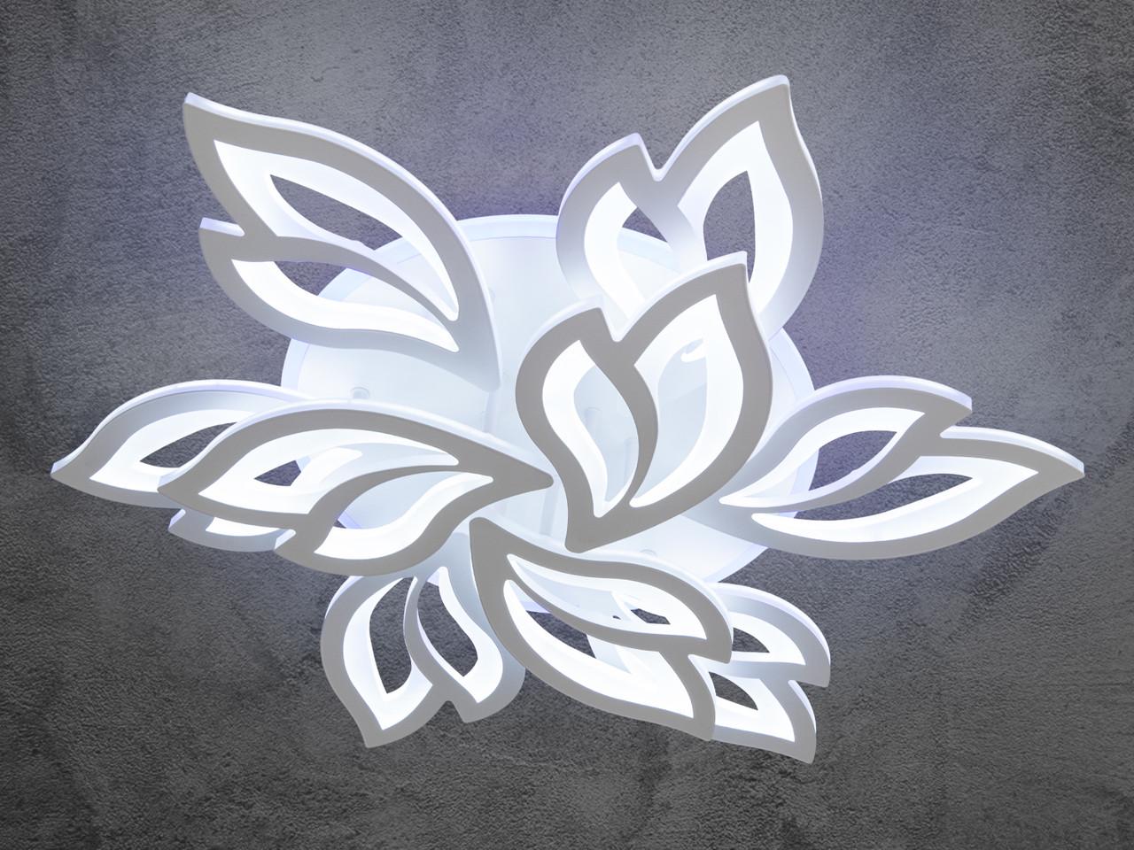 Люстра LED в гостиную с пультом 8165-6+3WH-LS 140 W на 20 м2 Белый (2437060107) - фото 5