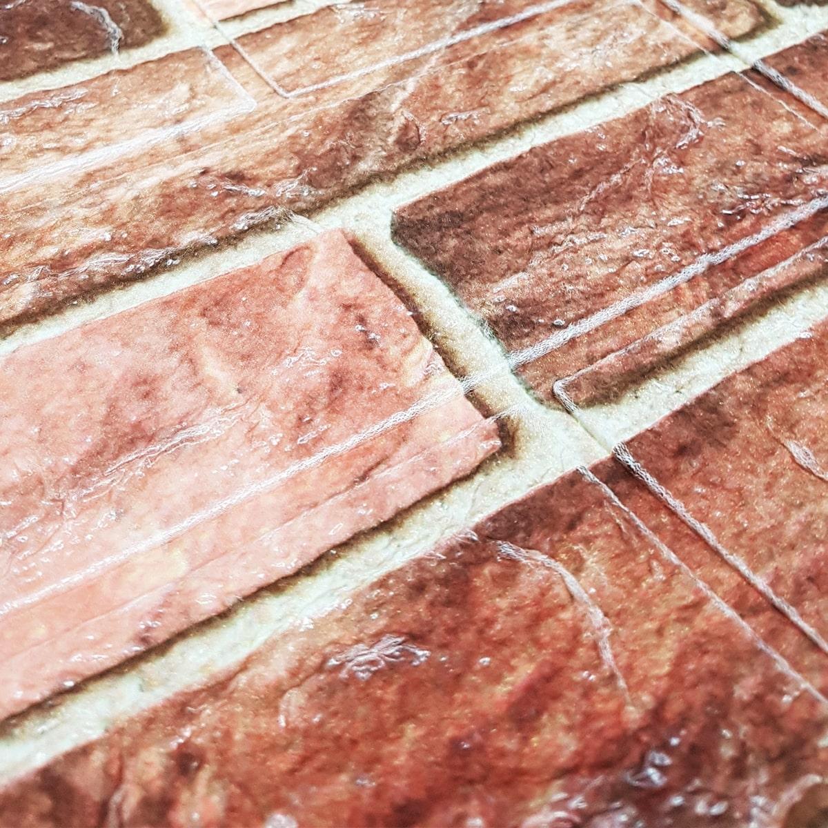 Панель самоклеящаяся 3D под катеринославский кирпич Sticker Wall 3080х700х3 мм Коричневый