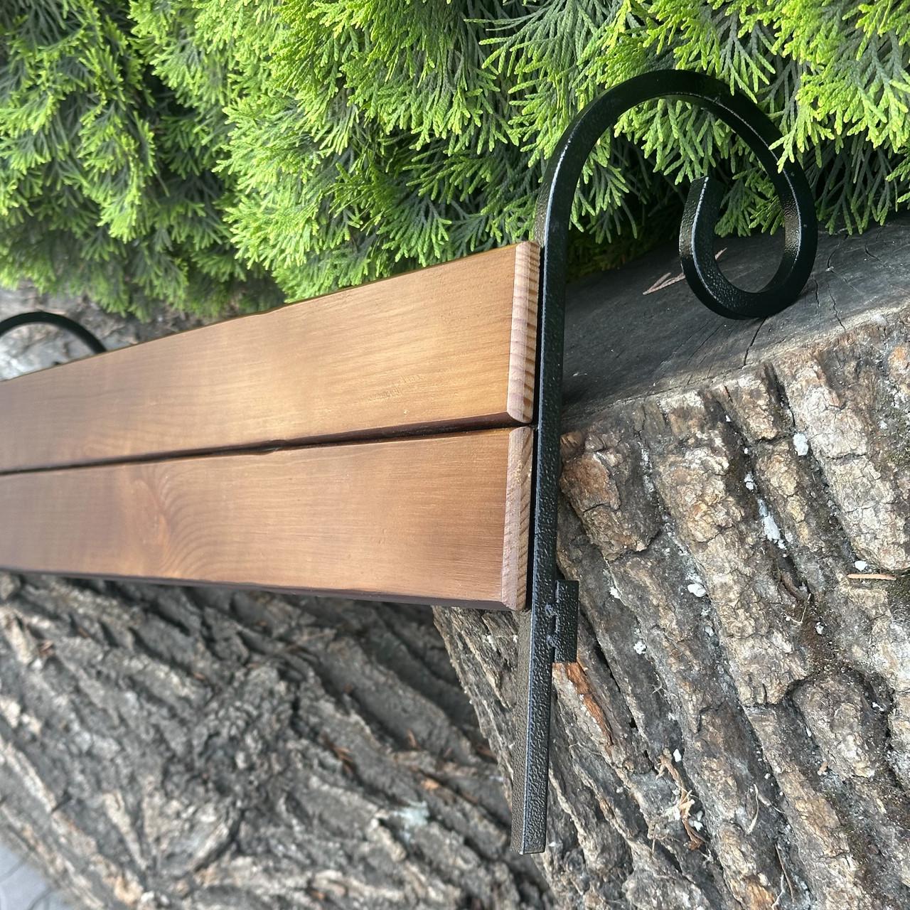 Передня полиця Metalzavod для мангалу Зевс на 12 шампурів темне дерево 88,5х29,5х12 см (STL-MDD12-DK) - фото 3 Передня полиця Metalzavod для мангалу Зевс на 12 шампурів темне дерево 88,5х29,5х12 см (STL-MDD12-DK) - фото 3