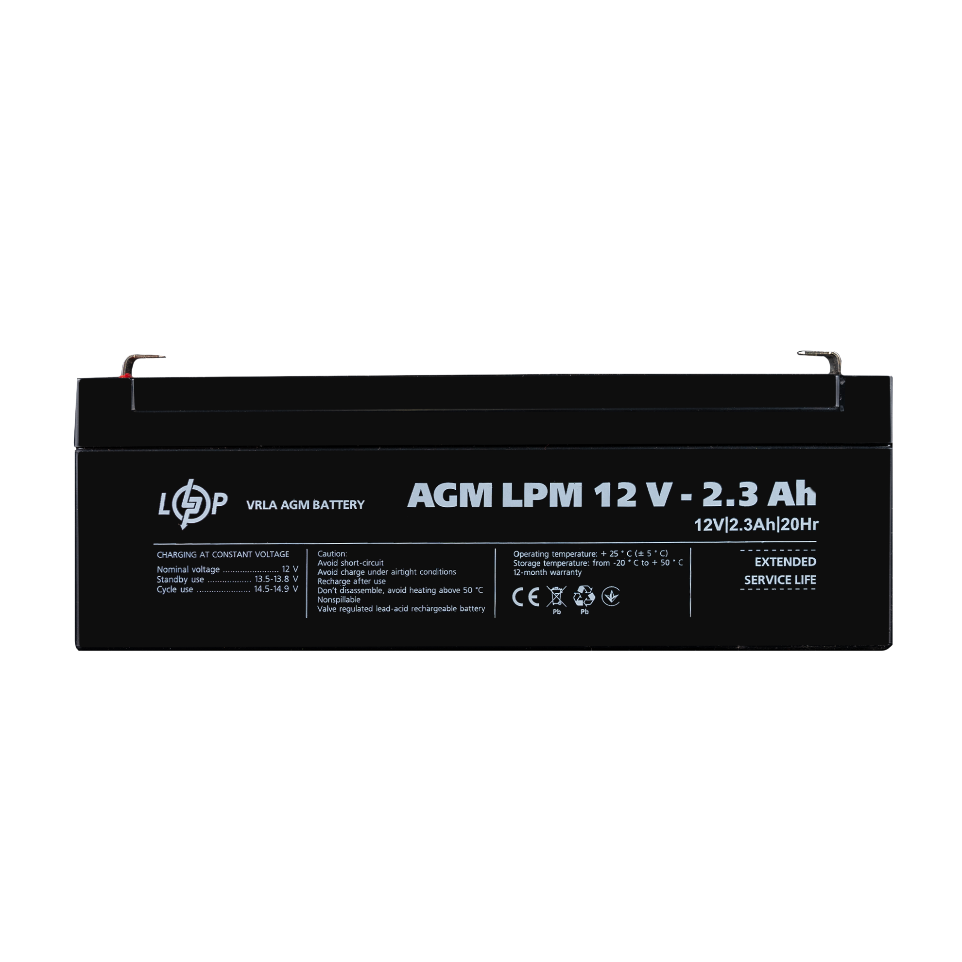 Аккумулятор AGM LPM 12V-2,3 Ah