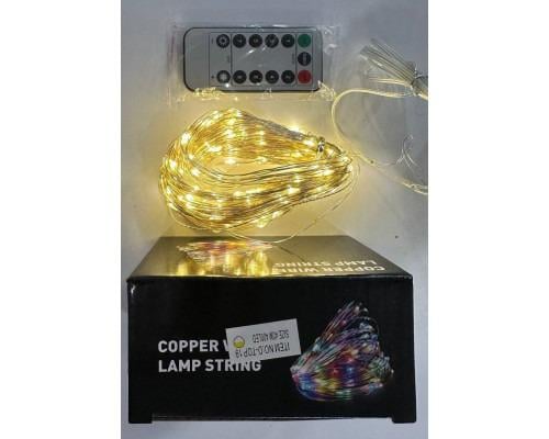 Гирлянда Роса ROST40/400 USB с пультом 40 м 400 диодов Теплый свет/Серебряная проволока - фото 4