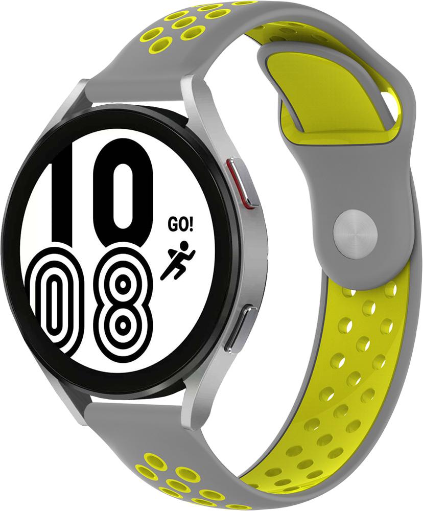 Ремешок Sport для Galaxy Watch 4 44 мм Gray/Yellow (23500-63)