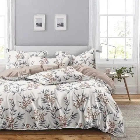 Комплект постельного белья Viluta с узором ранфорс премиум евро 220x240 см Белый (PB-456-A-621)
