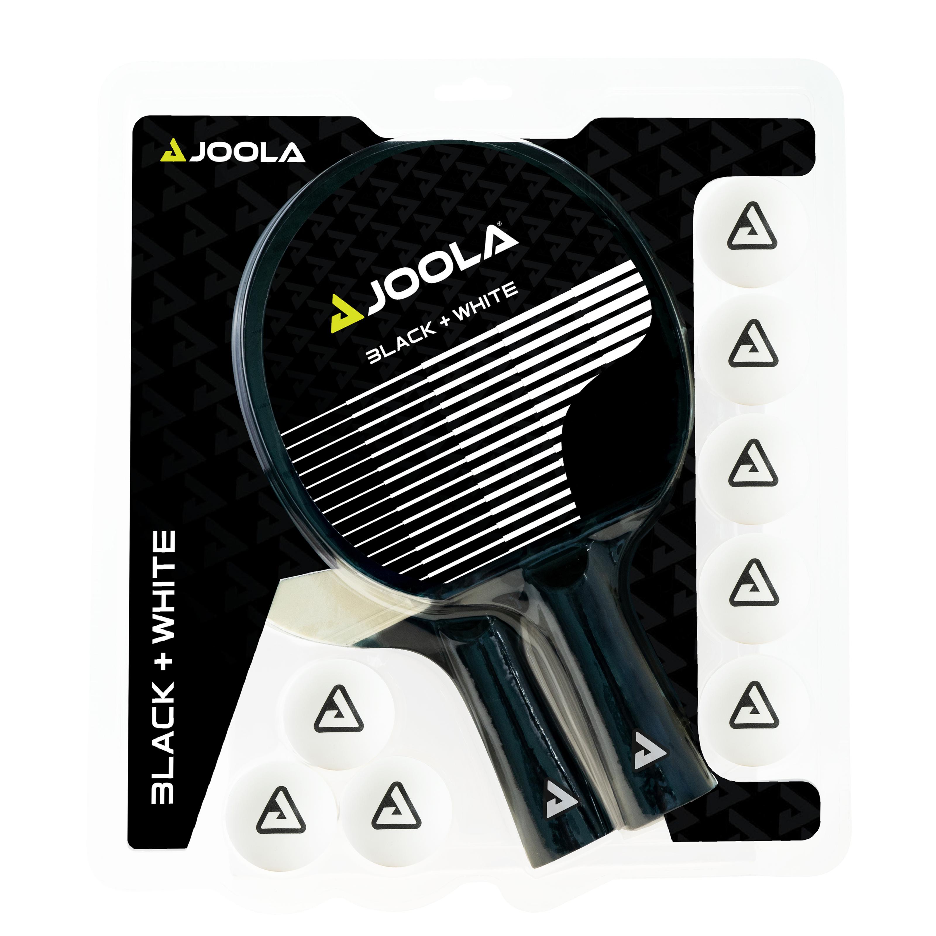 Набір для настільного тенісу Joola Black White 2 Bats 8 Balls (54817) - фото 1