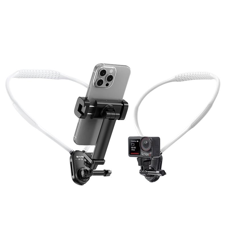 Держатель для телефона и экшн-камеры на шею и грудь BAVIN AP-26 360°/1/4"/55-100 мм Black (AP-26 BK)