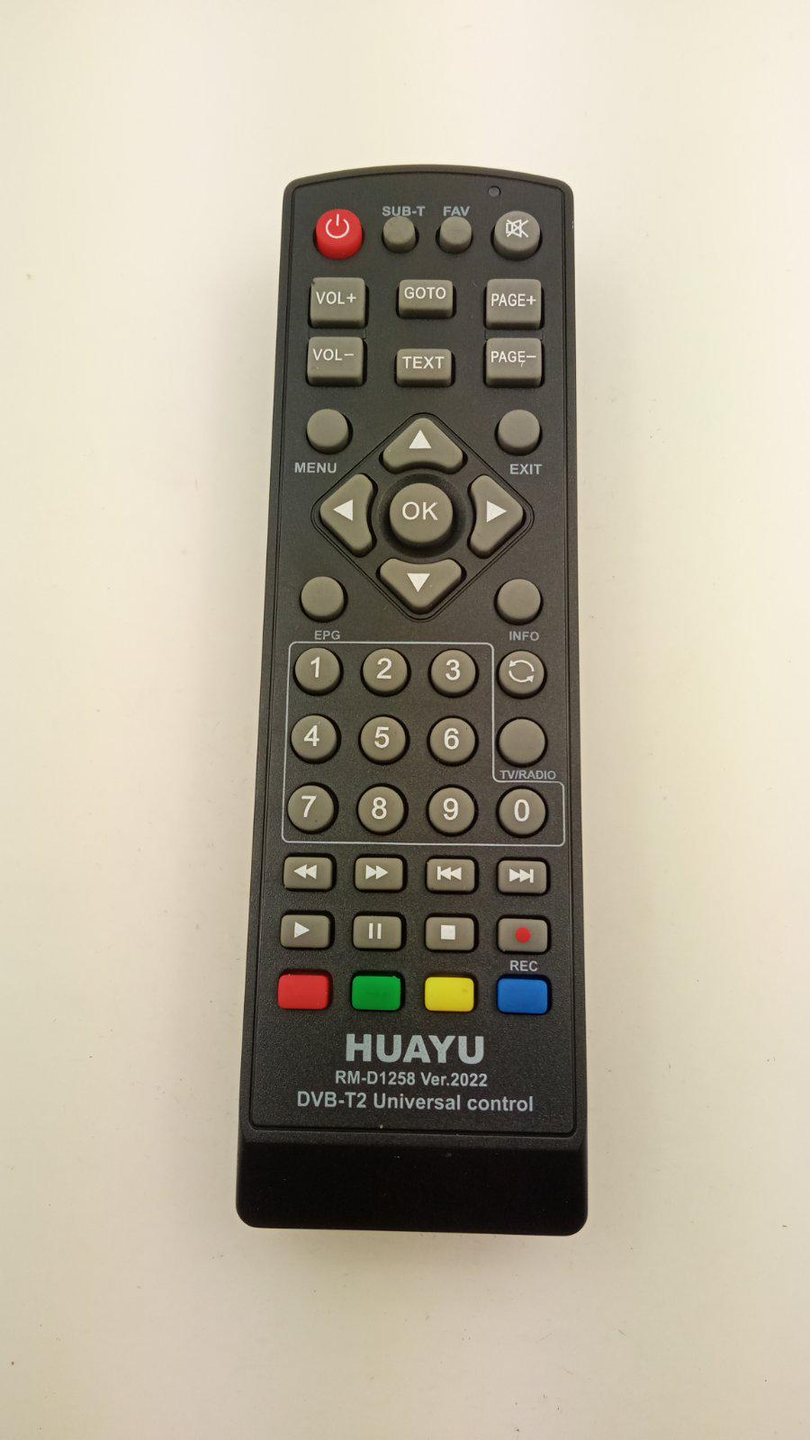 ᐉ Пульт Huayu RM-D1258 ver.2022 DVB-T2 (11060)
