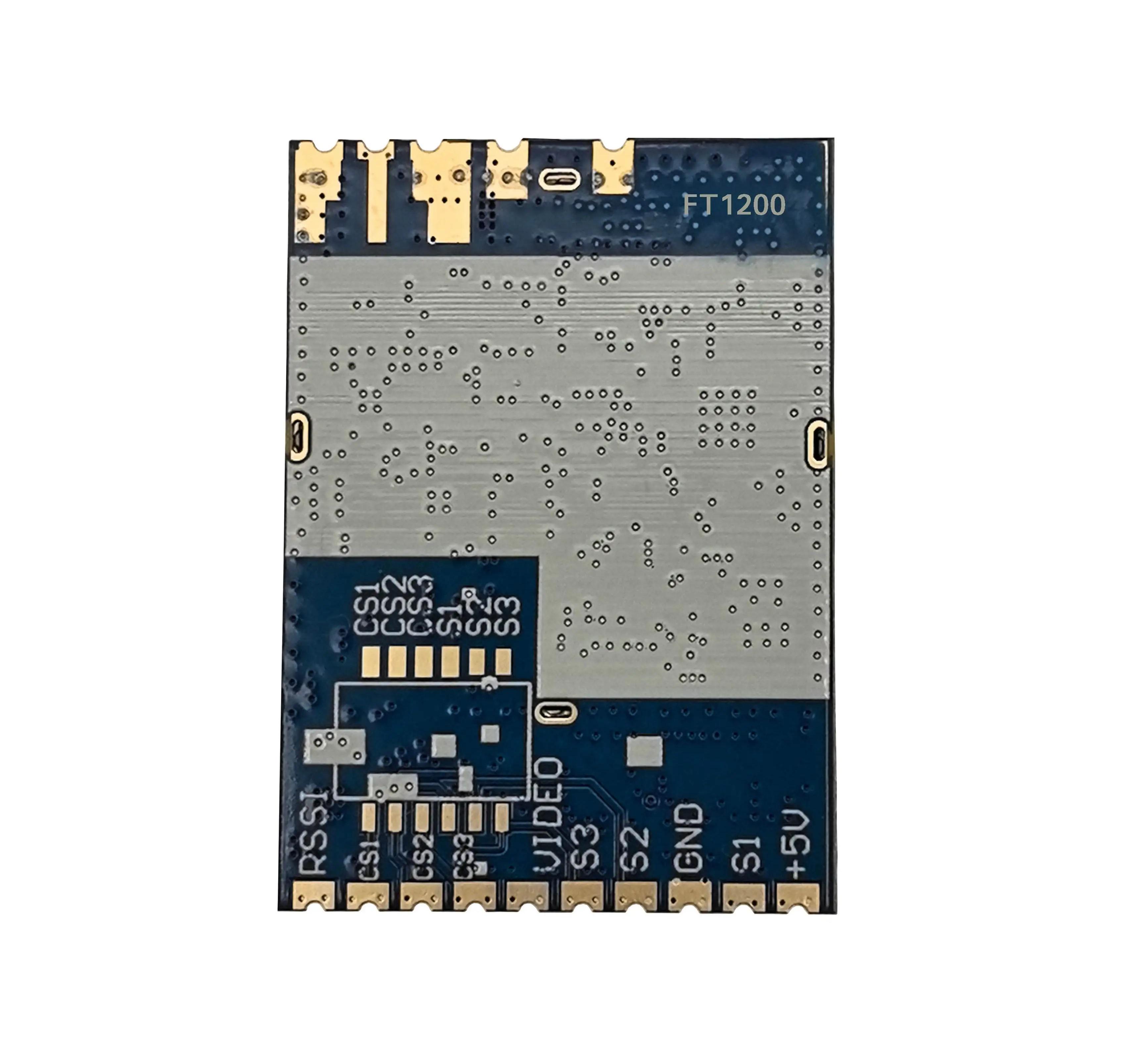 Відеоприймач VRX 1,2G/1,3G/1,7G/2,2G FlyTo FT1200 64CH DIP/SPI 1080–2200МГц модуль для FPV систем (00-00028601)