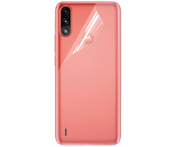 Противоударная гидрогелевая пленка Hydrogel Film для Motorola Moto E7 Power на заднюю панель, Transparent