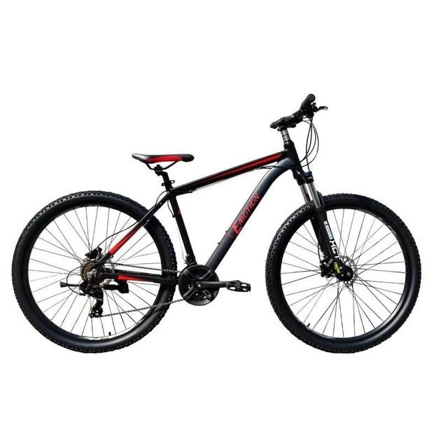 Велосипед гірський E-motion MTB GT алюмінієва рама гідравлічні гальма 29"/19" Чорно-червоний (GEMMTB29GT19BR) - фото 1