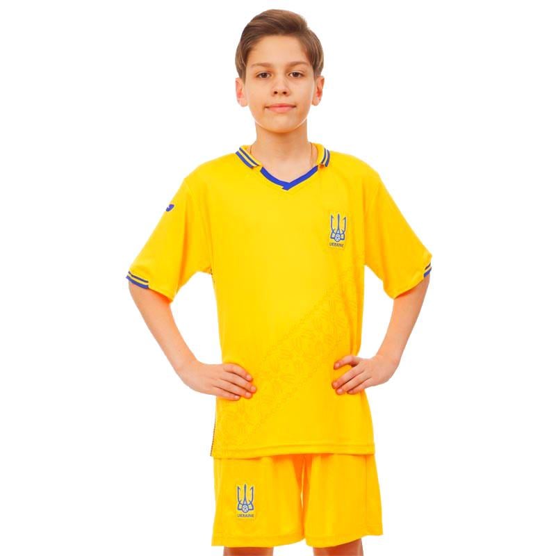 Футбольна форма дитяча SP-Sport CO-8173 з символікою збірної України 2019 L Жовтий