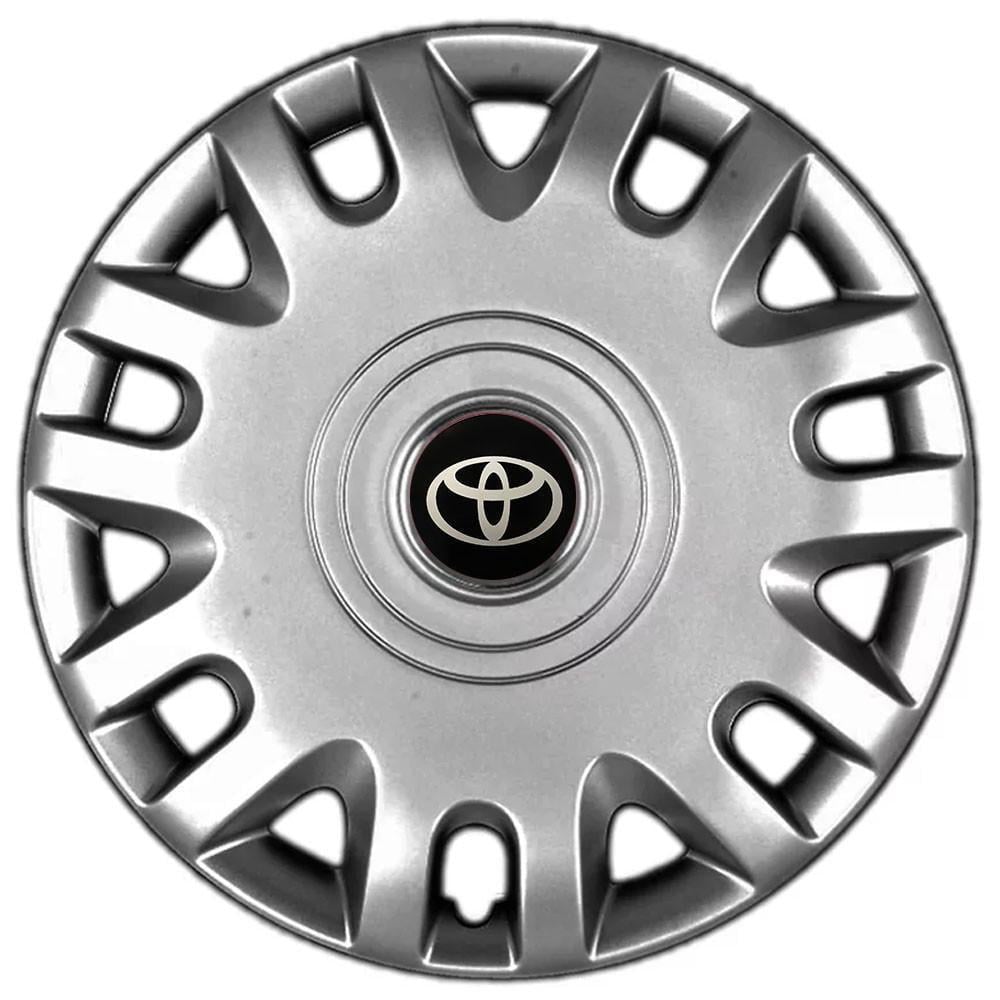 Колпаки SJS 333 с логотипом Toyota R15 4 шт. Серебристый (2654558734)