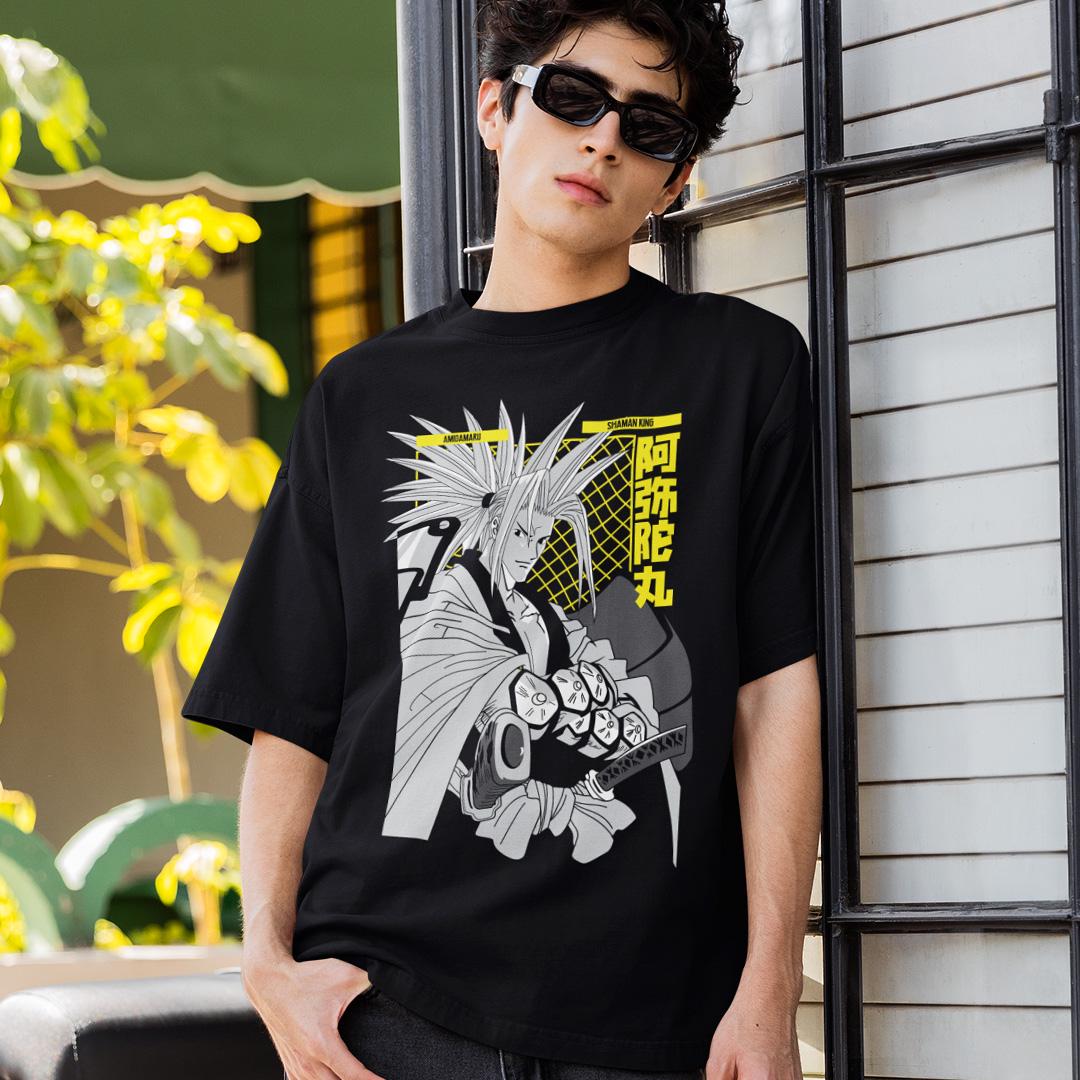 Футболка унисекс Shaman King Amidamaru 4XL Черный (0000010475)