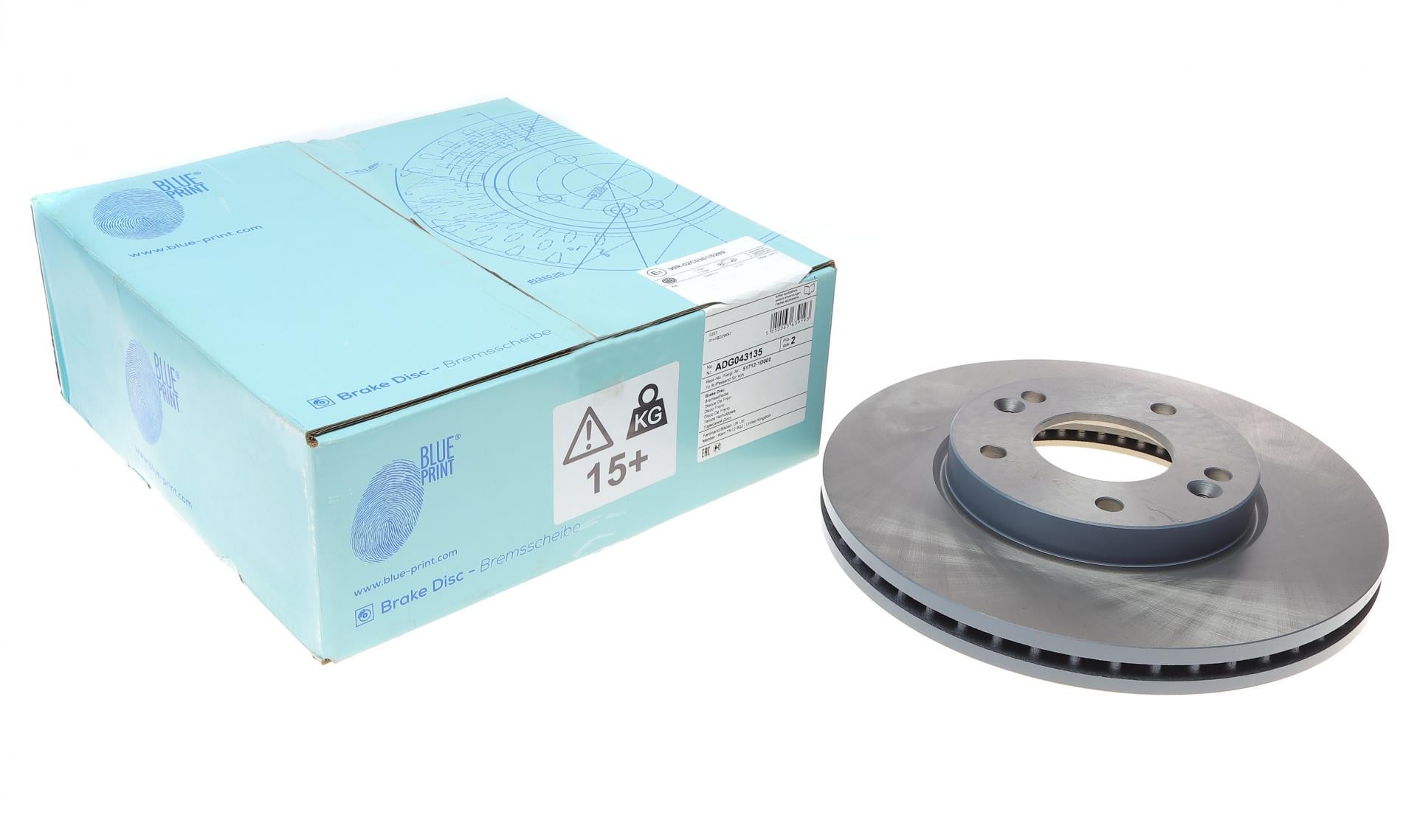 Тормозной диск передний BLUE PRINT для KIA Carens 1.6-2.0 06-13 280x26 мм (ADG043135)